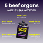 MODERN SAVAGE™ Grass-Fed Beef Organ Gummies — Now 5-in-1 Support
